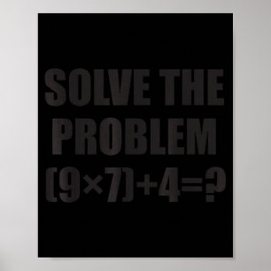 Los Het Probleem Grappig 67 Meme Brainrot Wiskunde Poster