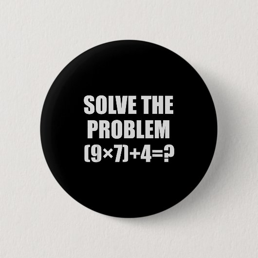 Los Het Probleem Grappig 67 Meme Brainrot Wiskunde Ronde Button 5,7 Cm (Voorkant)