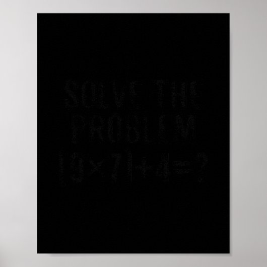 Los het probleem op 67 Meme Pemdas Elementaire wis Poster (Voorkant)