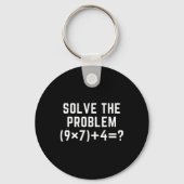 Los het probleem op 67 Meme Zes Zeven Wiskundelera Sleutelhanger (Voorkant)