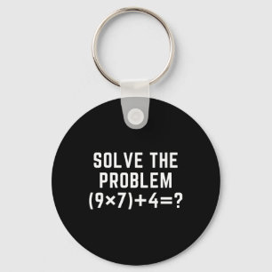 Los het probleem op 67 Meme Zes Zeven Wiskundelera Sleutelhanger