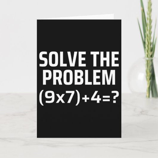 Los het probleem op 67 Six Seven Funny Wiskundeler Kaart (Voorkant)