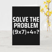 Los het probleem op 67 Six Seven Funny Wiskundeler Kaart (Gele Bloem)