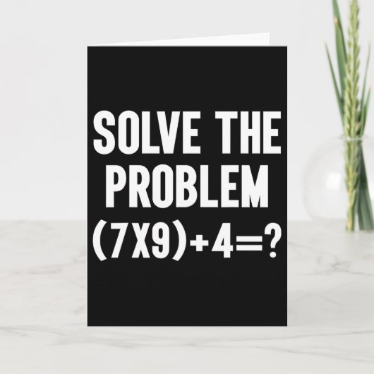 Los het probleem op 67 Six Seven Leuke wiskundeler Kaart (Voorkant)