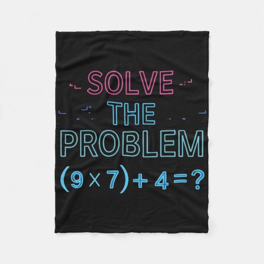 Los het probleem op, doe de wiskunde 67 Meme grapp Fleece Deken (Voorkant)