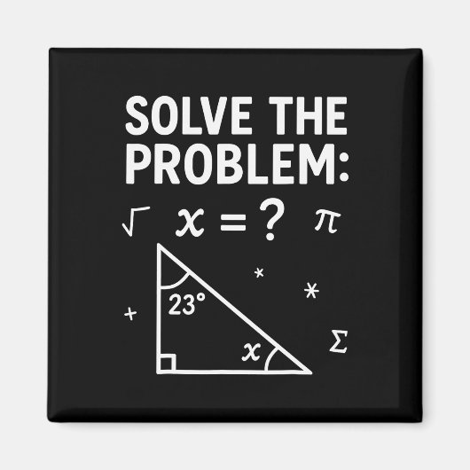 Los het probleem op Doe de wiskunde 67 Meme Grappi Magneet (Voorkant)
