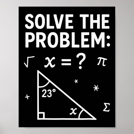 Los het probleem op Doe de wiskunde 67 Meme Grappi Poster (Voorkant)