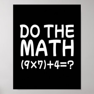 Los het probleem op Doe de wiskunde 67 Meme Grappi Poster