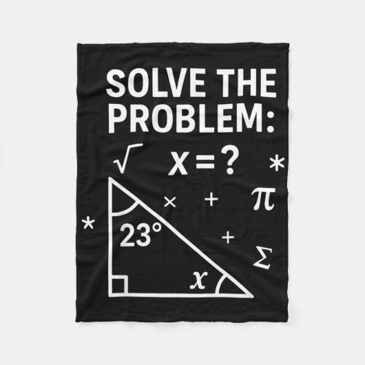 Los het probleem op Funny Math 67 Meme leraar stud Fleece Deken (Voorkant)