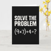 Los het probleem op Funny Math 67 Meme Leraar Stud Kaart (Gele Bloem)