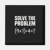 Los het probleem op Funny Math 67 Meme leraar stud Magneet (Voorkant)