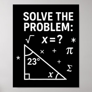 Los het probleem op Funny Math 67 Meme leraar stud Poster
