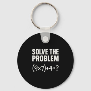 Los het probleem op Funny Math 67 Meme leraar stud Sleutelhanger