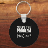 Los het probleem op Funny Math 67 Meme leraar stud Sleutelhanger (Voorkant)