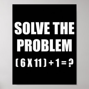 Los het probleem op Wiskunde leraar grap 67 grappi Poster