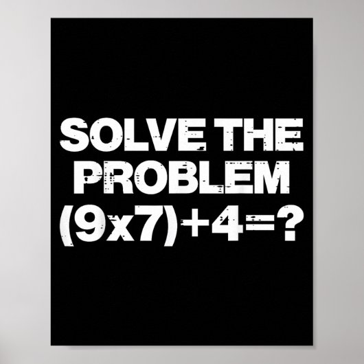 Los het probleem wiskunde 67 meme 6 7 kostuum kind poster (Voorkant)