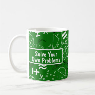 Los je eigen problemen op Wiskunde Grappig Groen Koffiemok