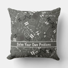 Los je eigen problemen op Wiskunde Modern Grey Kussen