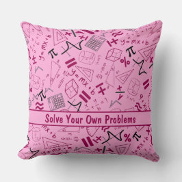 Los je eigen problemen op Wiskunde Modern Roze Kussen