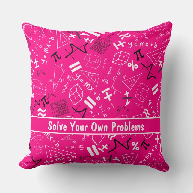 Los je eigen problemen op Wiskunde Modern Roze Kussen (Voorkant)
