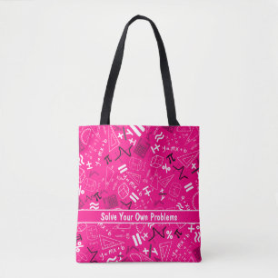 Los je eigen problemen op Wiskunde Modern Roze Tote Bag