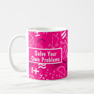Los je eigen problemen op Wiskunde Roze Koffiemok