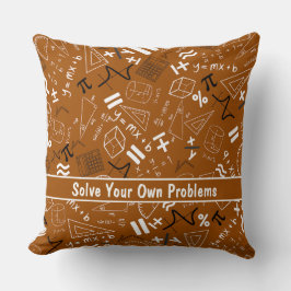 Los je eigen problemen op Wiskunde Rustiek Bruin Kussen