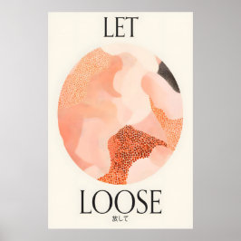 Los Kunst Afdruk Abstract Perzik Verlopen Poster