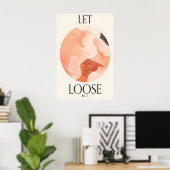 Los Kunst Afdruk Abstract Perzik Verlopen Poster (Thuiskantoor)