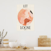 Los Kunst Afdruk Abstract Perzik Verlopen Poster (Keuken)