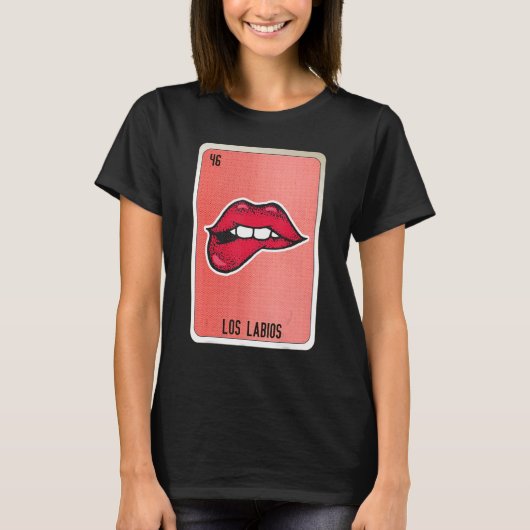 Los Labios Mexican Slang Lottery Bingo Cards T-shirt (Voorkant)