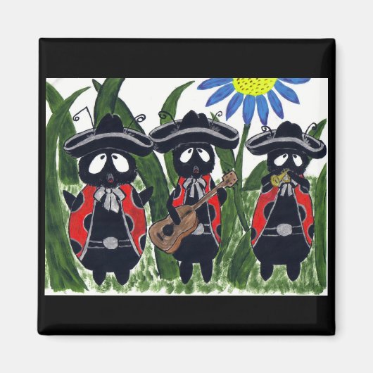 Los Ladybugs Mariachi Band Magnet (Voorkant)