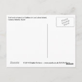 Los Lobos vulcano op het briefkaart van de Canaris (Achterkant)