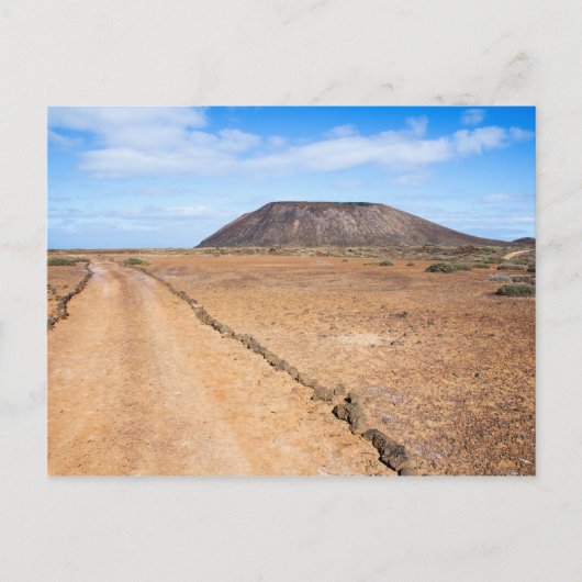 Los Lobos vulcano op het briefkaart van de Canaris (Voorkant)