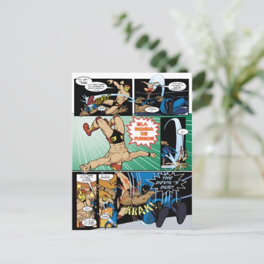 Los Luchadores Mysterisos Briefkaart (Staand voorkant)