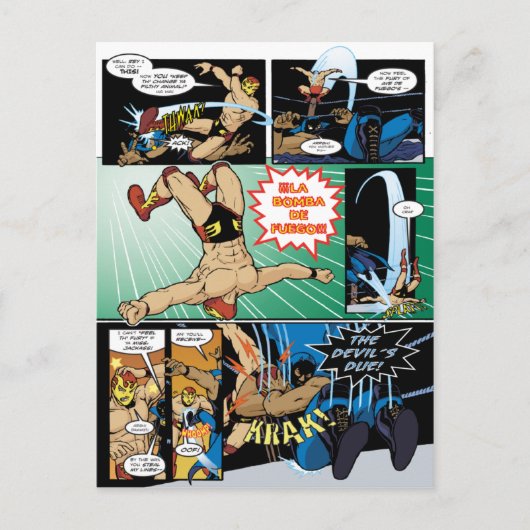 Los Luchadores Mysterisos Briefkaart (Voorkant)