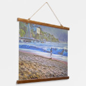 Los Muertos Beach 786 Hangend Wandkleed (Gebogen)
