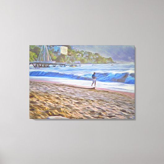 Los Muertos Beach 786 Kunst Canvas Afdruk (Voorkant)