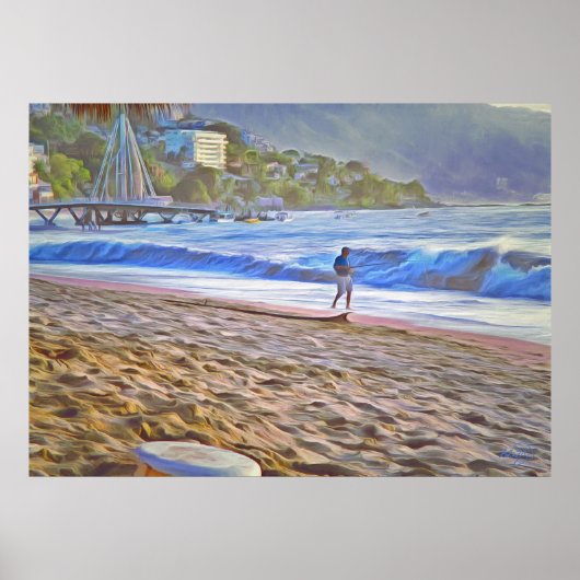 Los Muertos Beach 786 Kunstdruk Poster (Voorkant)