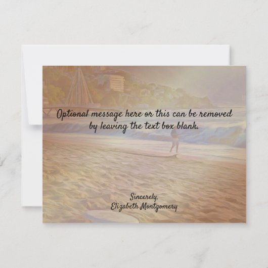 Los Muertos Beach dank u 786 Bedankkaart (Achterkant)