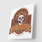 Los Muertos Clock Vierkante Klok (Hoek)