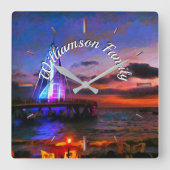 Los Muertos Family Pier 1182 Vierkante Klok (Voorkant)