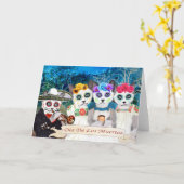 Los Muertos Kittens Kaart Day (Gele Bloem)