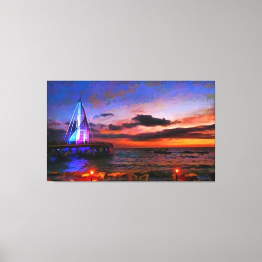 Los Muertos Pier 1182 Art Canvas Afdruk (Voorkant)