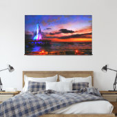 Los Muertos Pier 1182 Art Canvas Afdruk (Insitu (Slaapkamer))