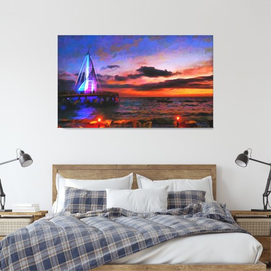 Los Muertos Pier 1182 Art Canvas Afdruk (Insitu (Slaapkamer))