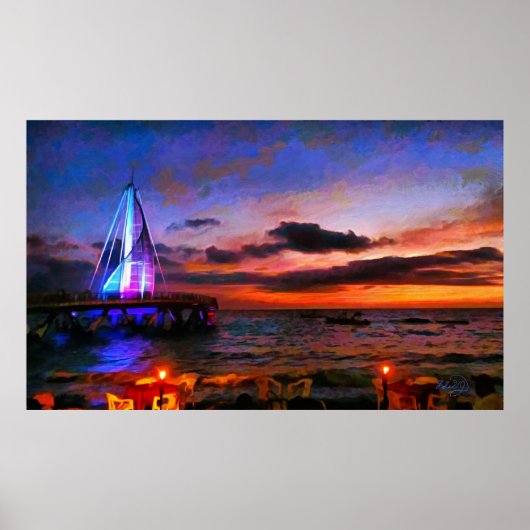 Los Muertos Pier 1182 Art Print (Voorkant)