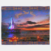 Los Muertos Pier 1182 Fleece Deken (Voorkant (Horizontaal))