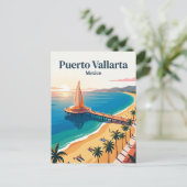 Los Muertos-strand Mexico Briefkaart (Staand voorkant)
