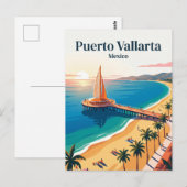 Los Muertos-strand Mexico Briefkaart (Voorkant / Achterkant)
